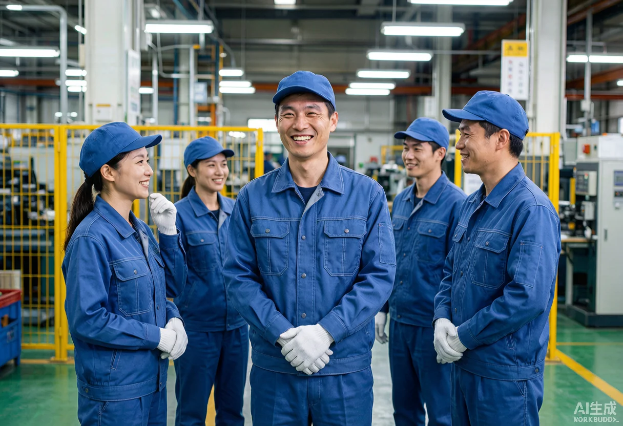 厂服定制 - 为 海天环球集团有限公司 提供 制造重工 职业装定制案例 项目实拍图3 - 制造重工服装定制