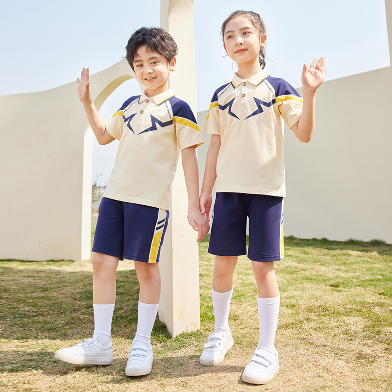 HT054-2218夏季拉架珠地polo衫短裙短裤套装