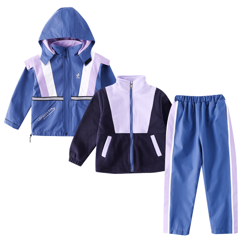 HT054-2192冬季摇粒绒内胆冲锋衣+裤子三件套