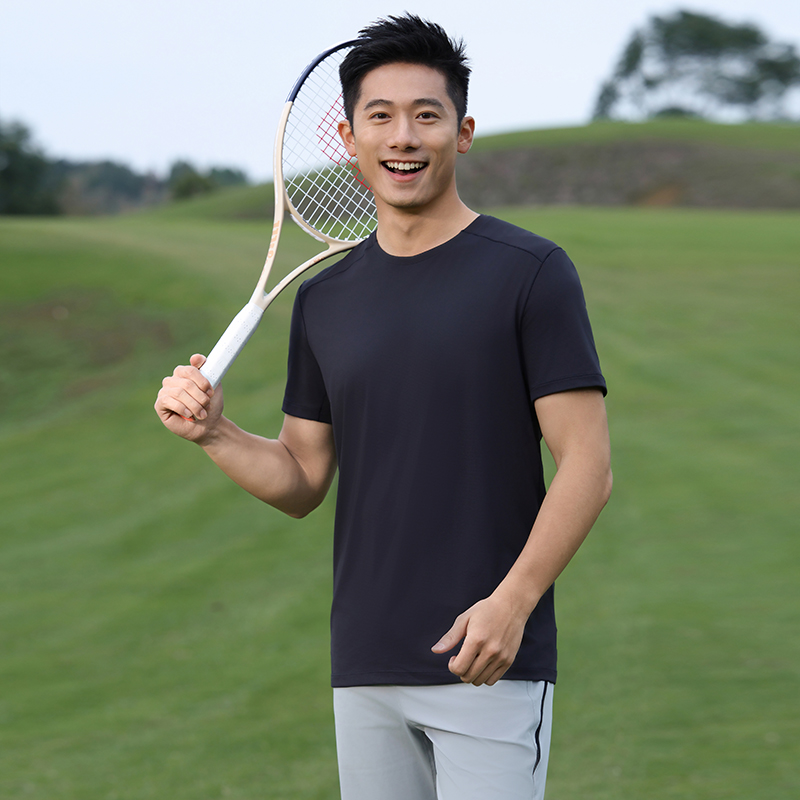 HT042-185 Premium golf sports series – ultra‑light zero‑feel quick‑dry short‑sleeve crew‑neck T‑shirt