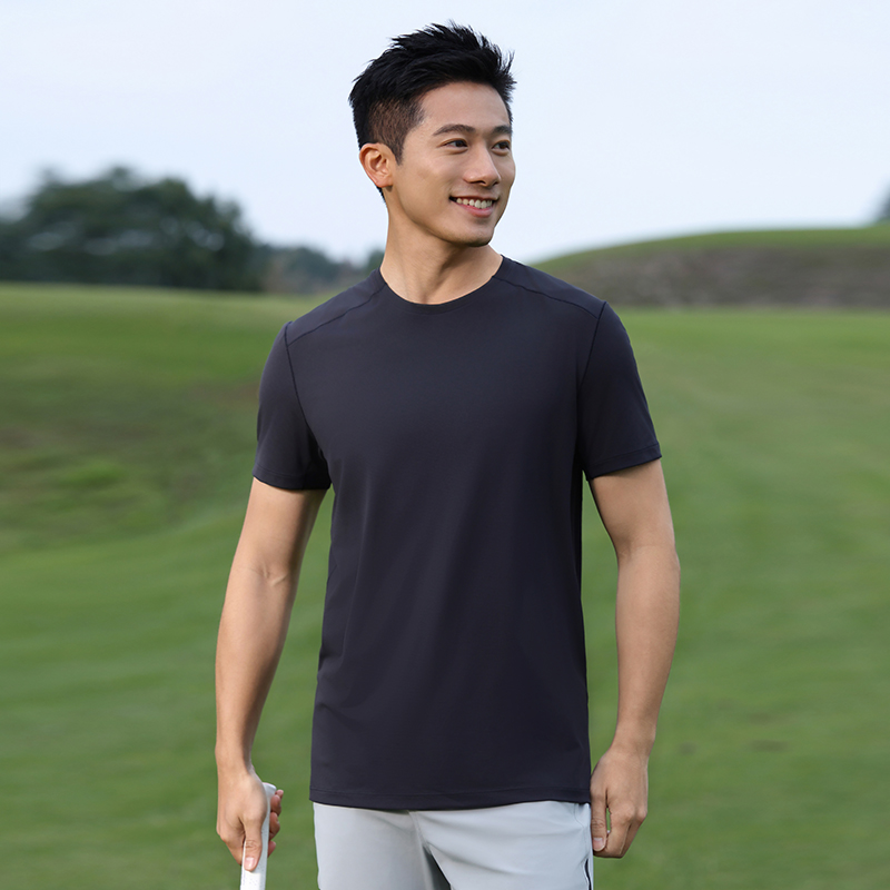 HT042-185 Premium golf sports series – ultra‑light zero‑feel quick‑dry short‑sleeve crew‑neck T‑shirt