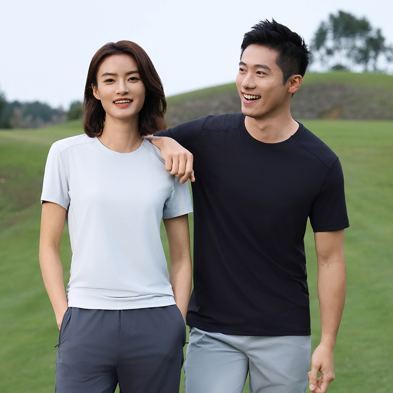 HT042-185 Premium golf sports series – ultra‑light zero‑feel quick‑dry short‑sleeve crew‑neck T‑shirt