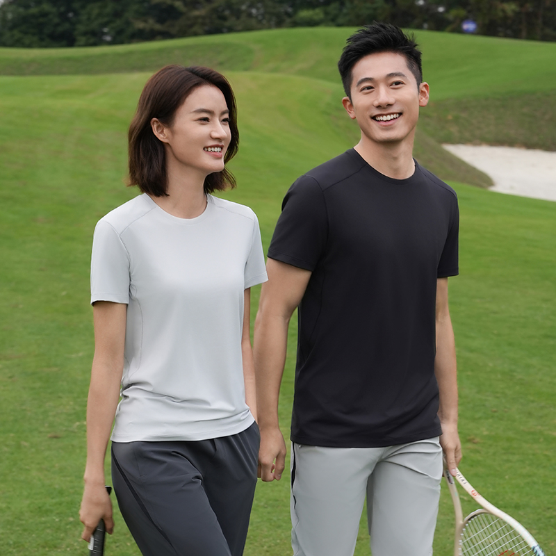 HT042-185 Premium golf sports series – ultra‑light zero‑feel quick‑dry short‑sleeve crew‑neck T‑shirt
