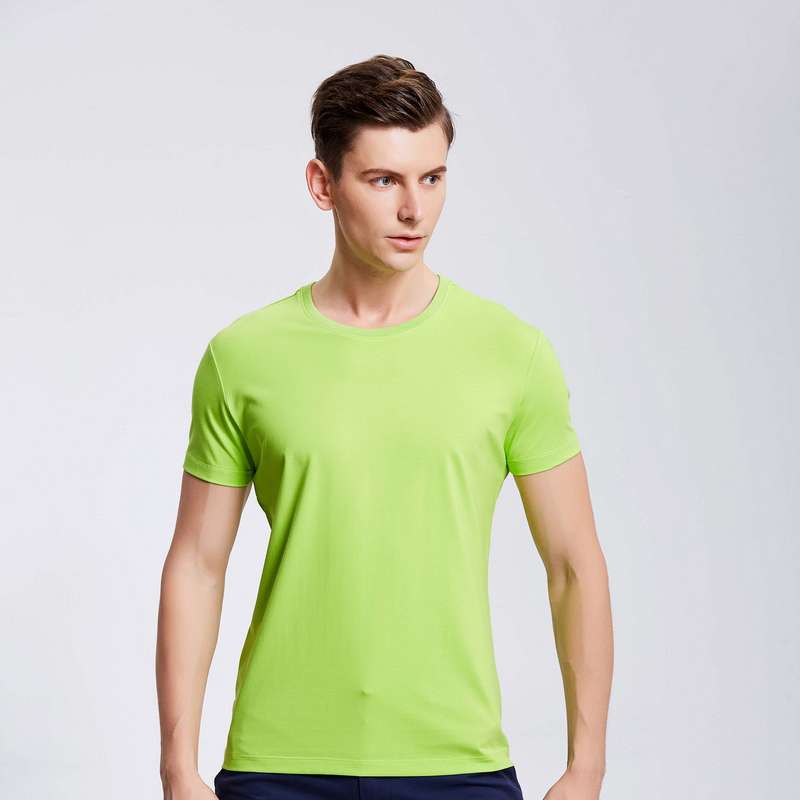 HT042-186 Organic cotton stretch short‑sleeve T‑shirt