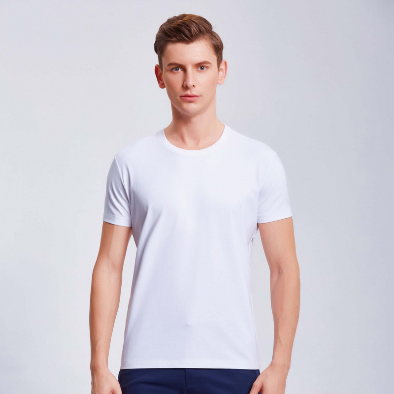HT042-186 Organic cotton stretch short‑sleeve T‑shirt