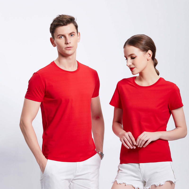 HT042-186 Organic cotton stretch short‑sleeve T‑shirt
