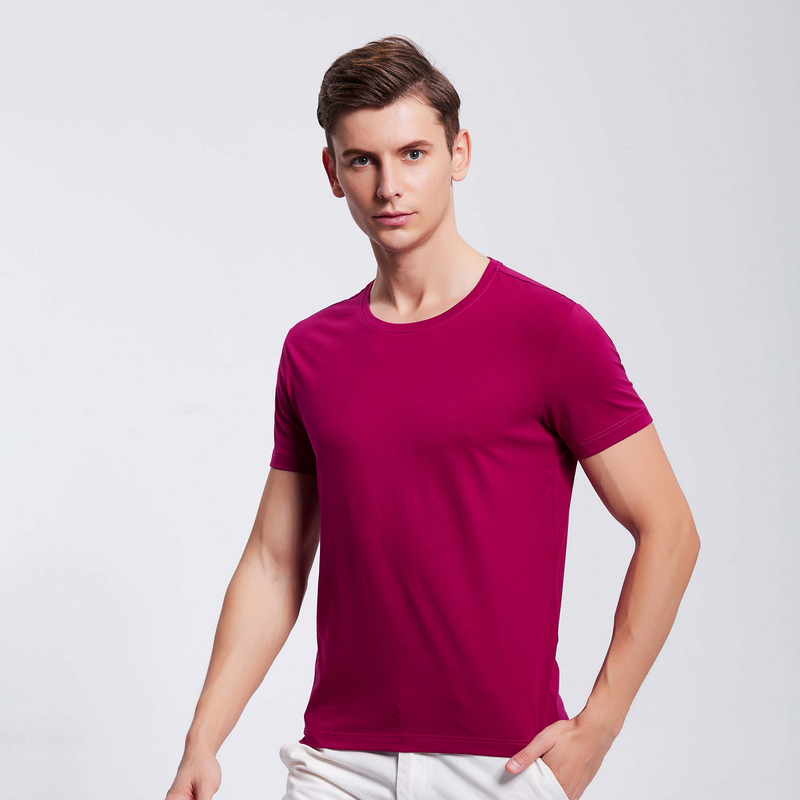 HT042-192 Xinlan cotton crew‑neck T‑shirt