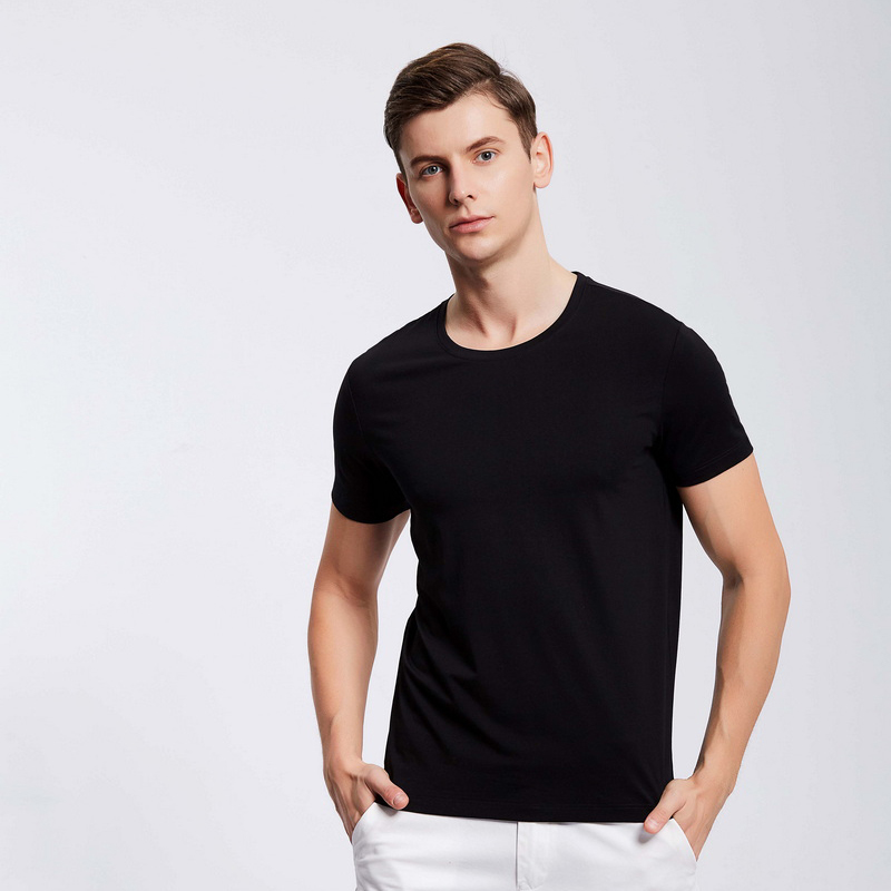 HT042-192 Xinlan cotton crew‑neck T‑shirt