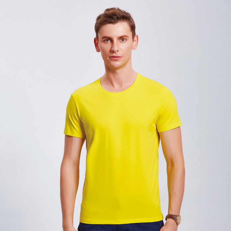 HT042-192 Xinlan cotton crew‑neck T‑shirt