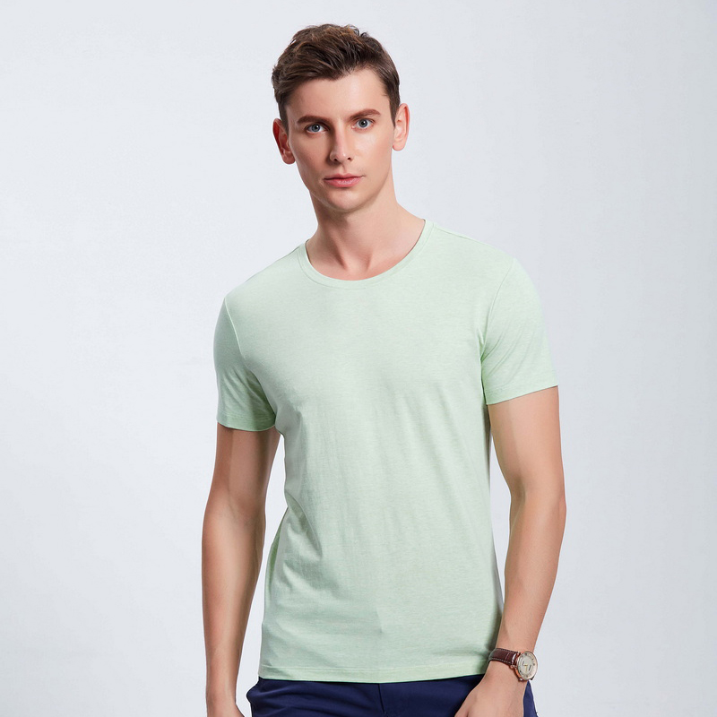 HT042-192 Xinlan cotton crew‑neck T‑shirt
