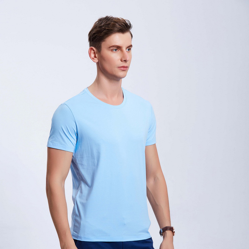HT042-192 Xinlan cotton crew‑neck T‑shirt