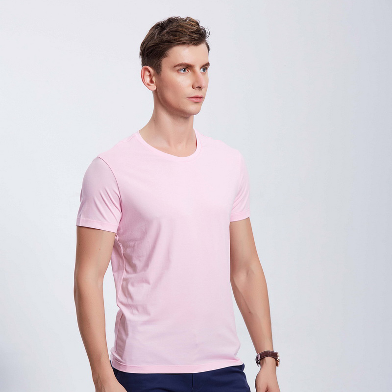 HT042-192 Xinlan cotton crew‑neck T‑shirt