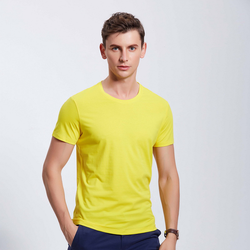 HT042-192 Xinlan cotton crew‑neck T‑shirt