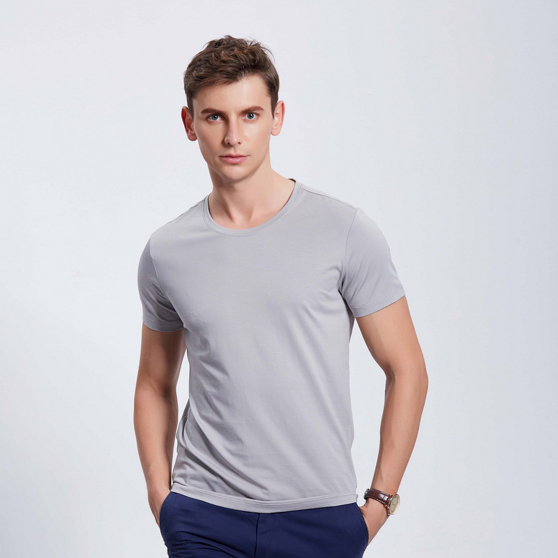 HT042-192 Xinlan cotton crew‑neck T‑shirt