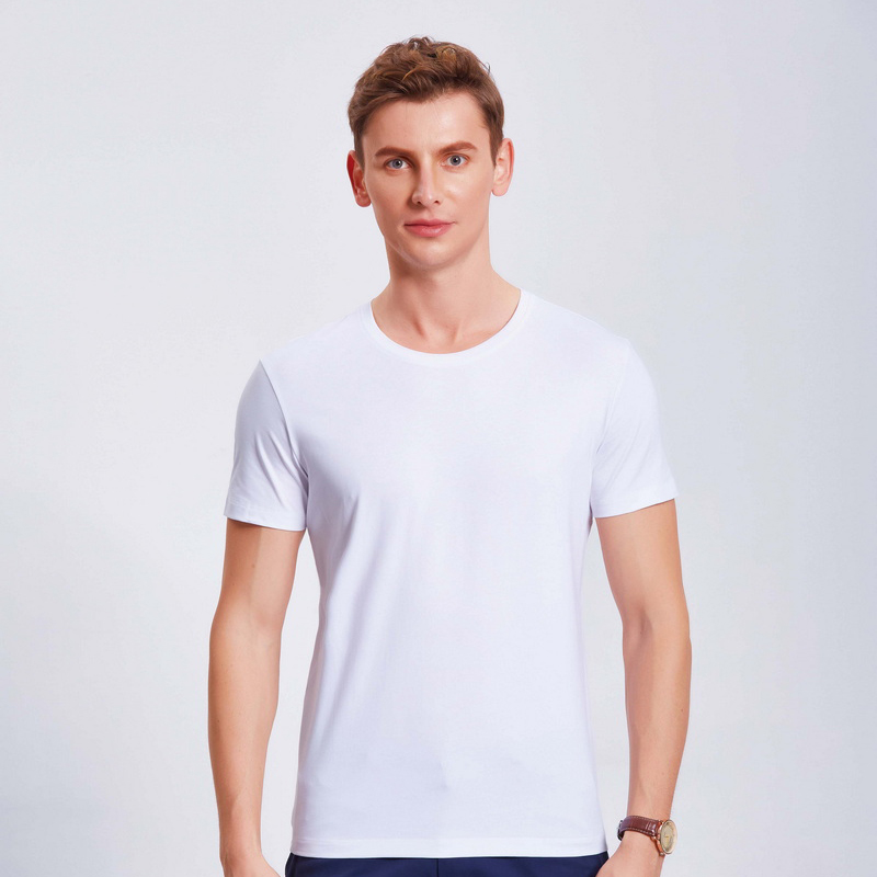 HT042-192 Xinlan cotton crew‑neck T‑shirt