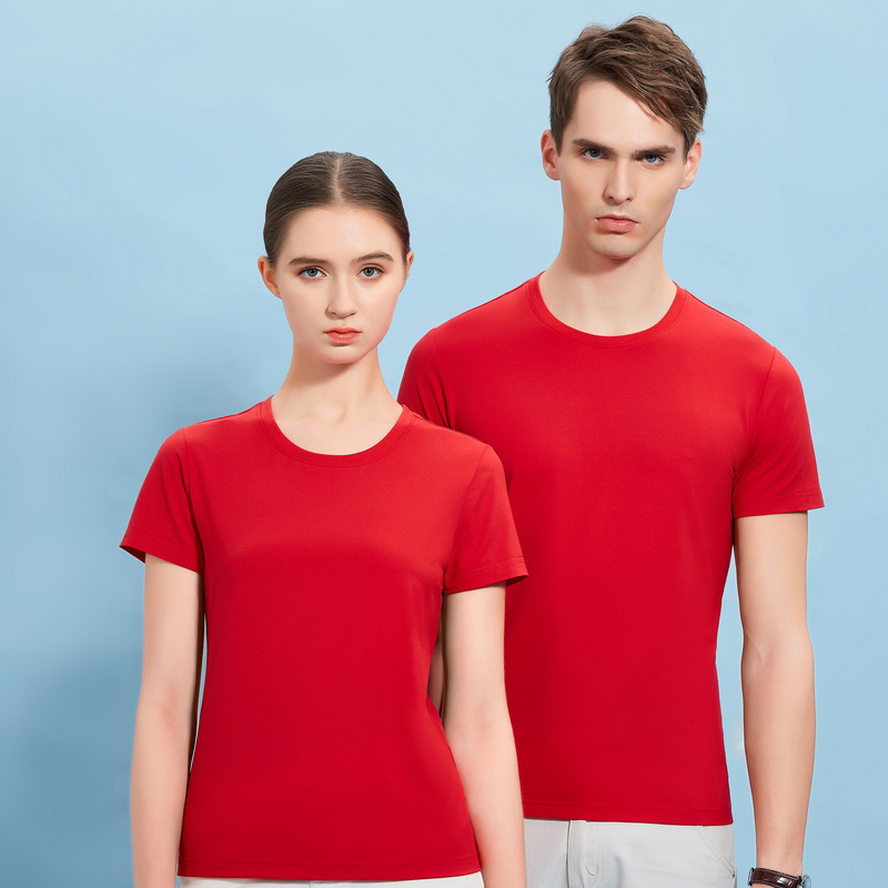 HT042-193 Modal stretch crew‑neck T‑shirt