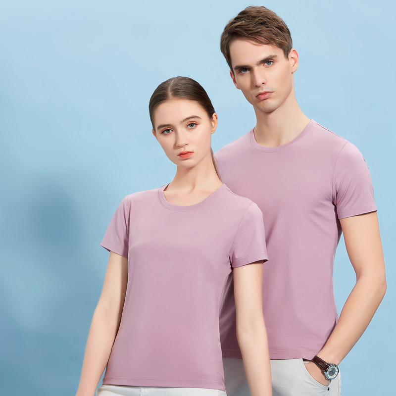 HT042-193 Modal stretch crew‑neck T‑shirt