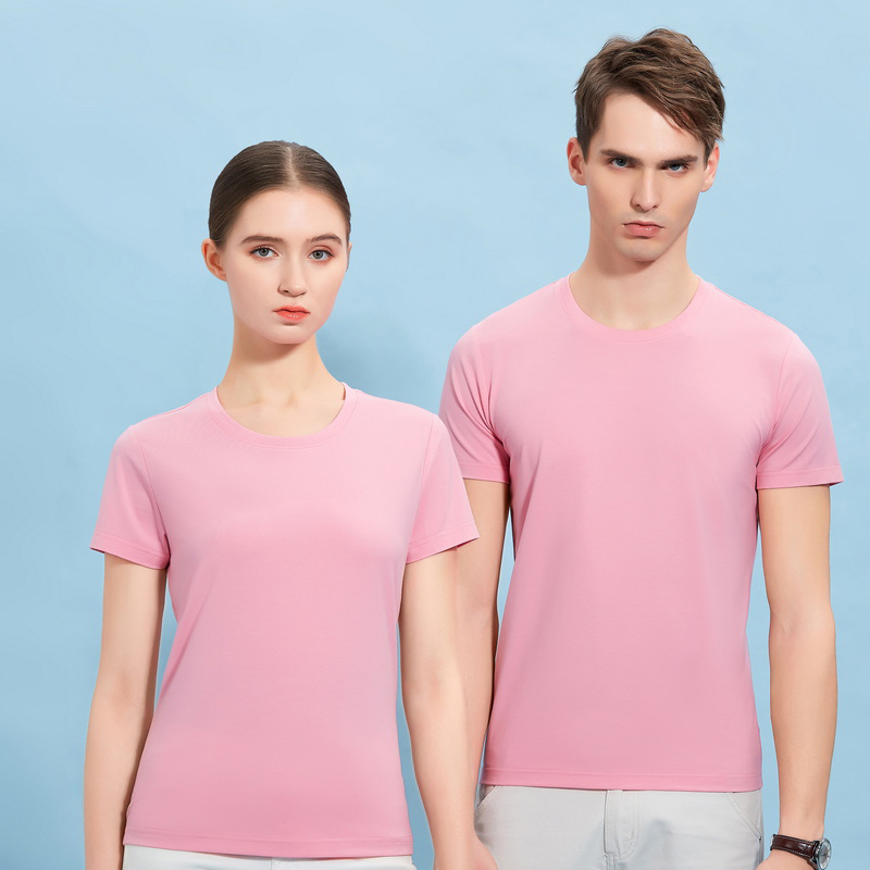 HT042-193 Modal stretch crew‑neck T‑shirt