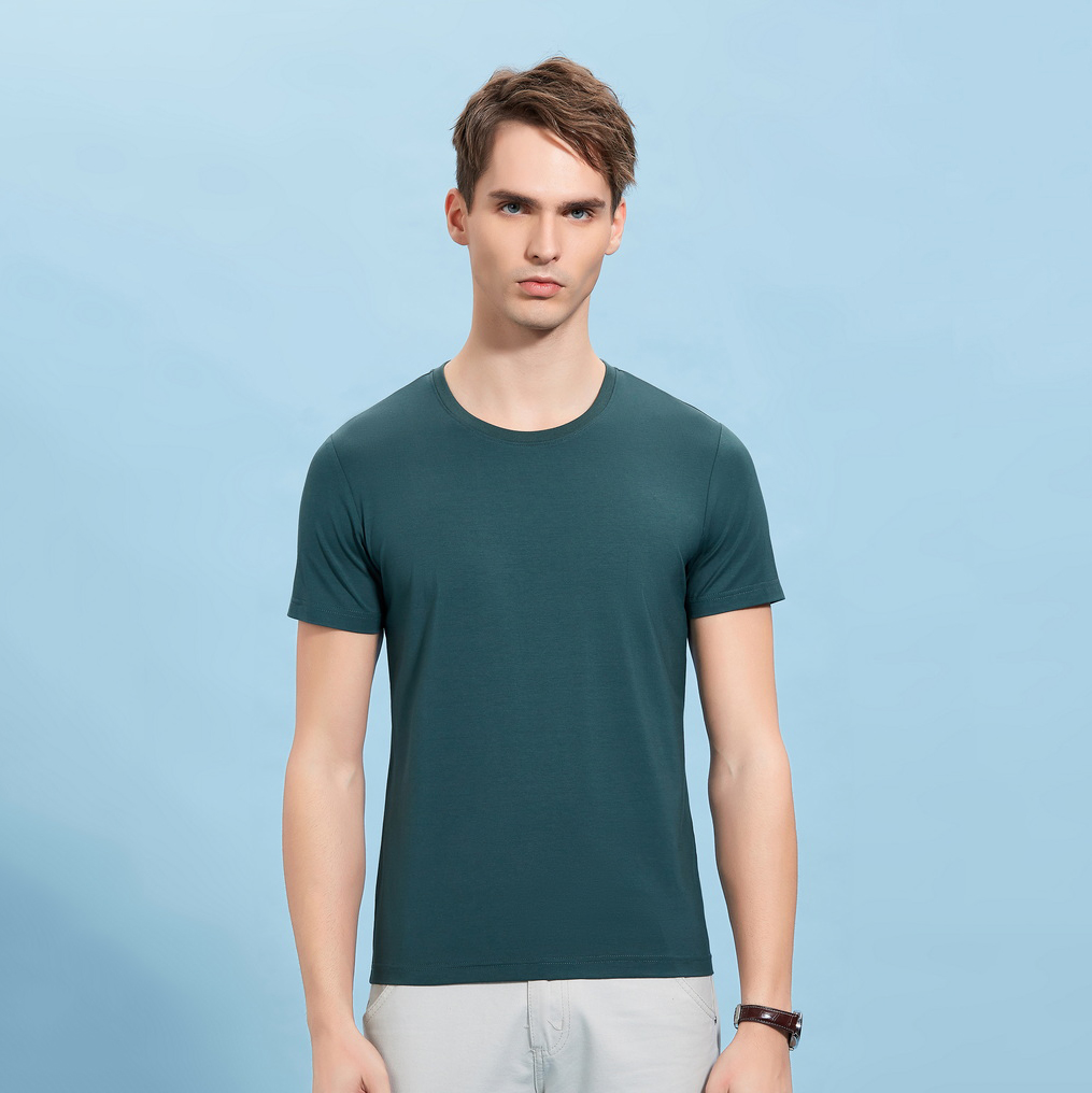 HT042-193 Modal stretch crew‑neck T‑shirt