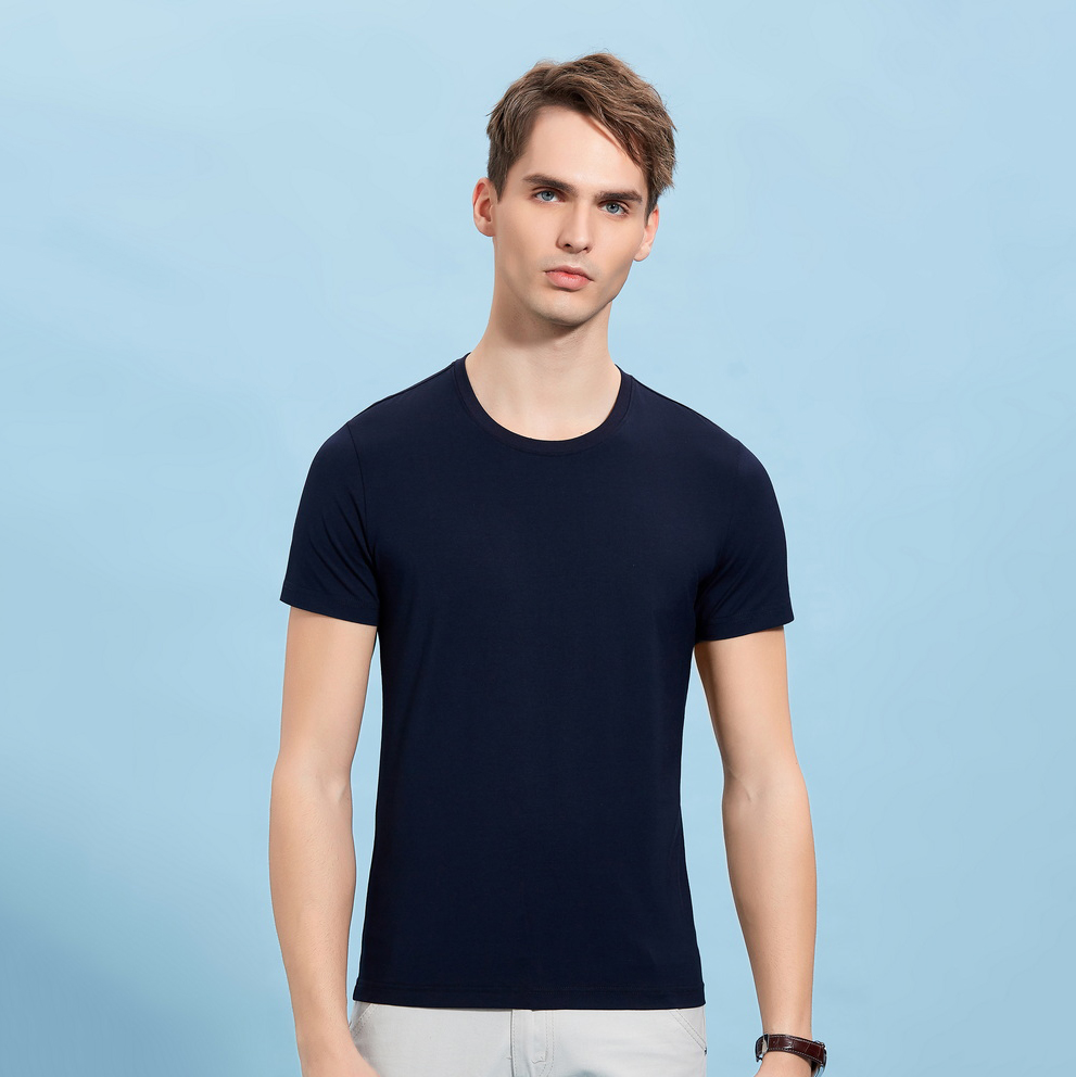 HT042-193 Modal stretch crew‑neck T‑shirt