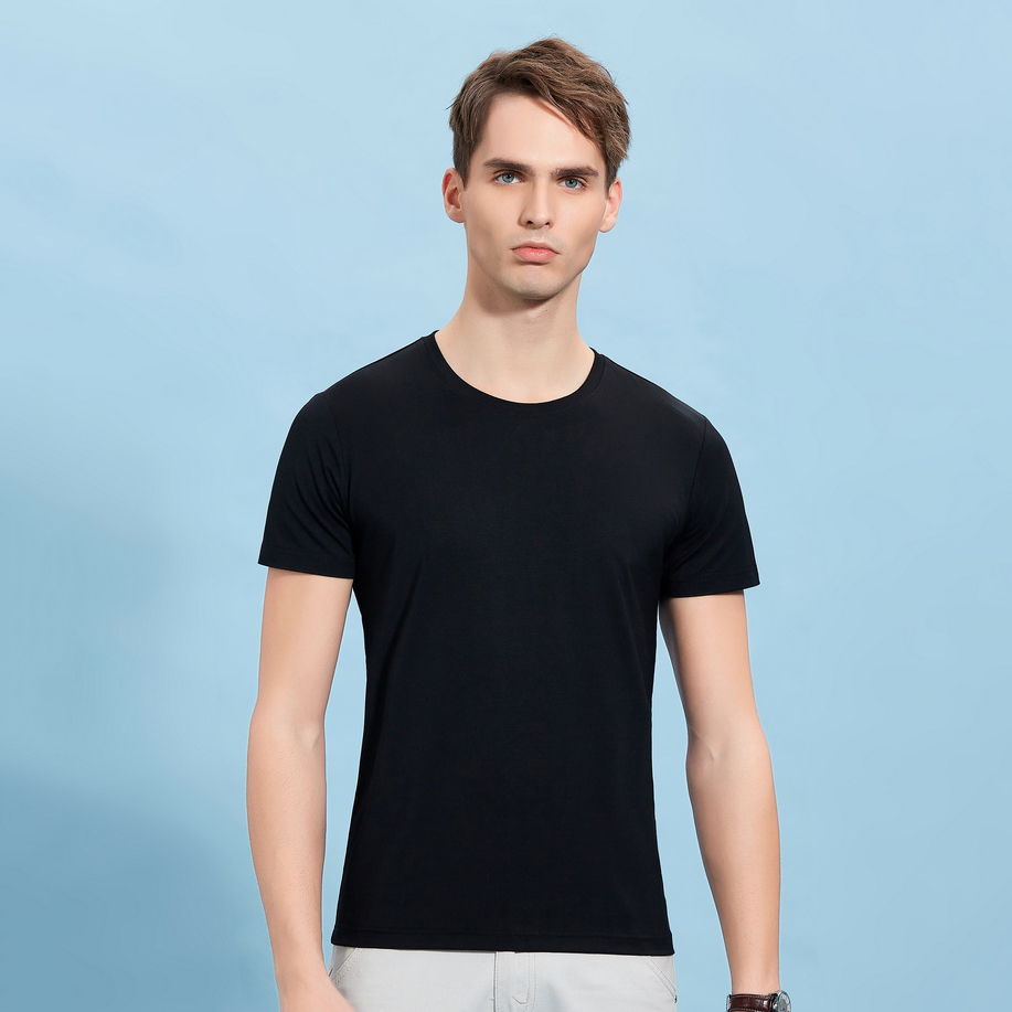 HT042-193 Modal stretch crew‑neck T‑shirt