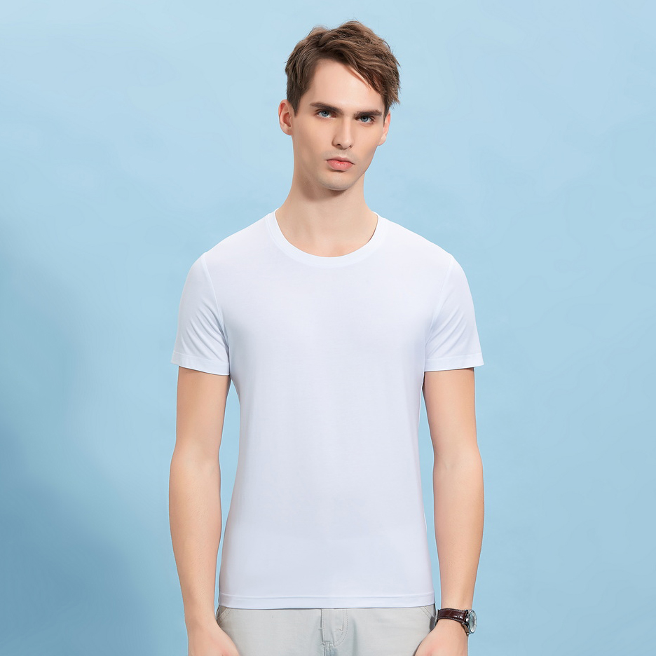 HT042-193 Modal stretch crew‑neck T‑shirt
