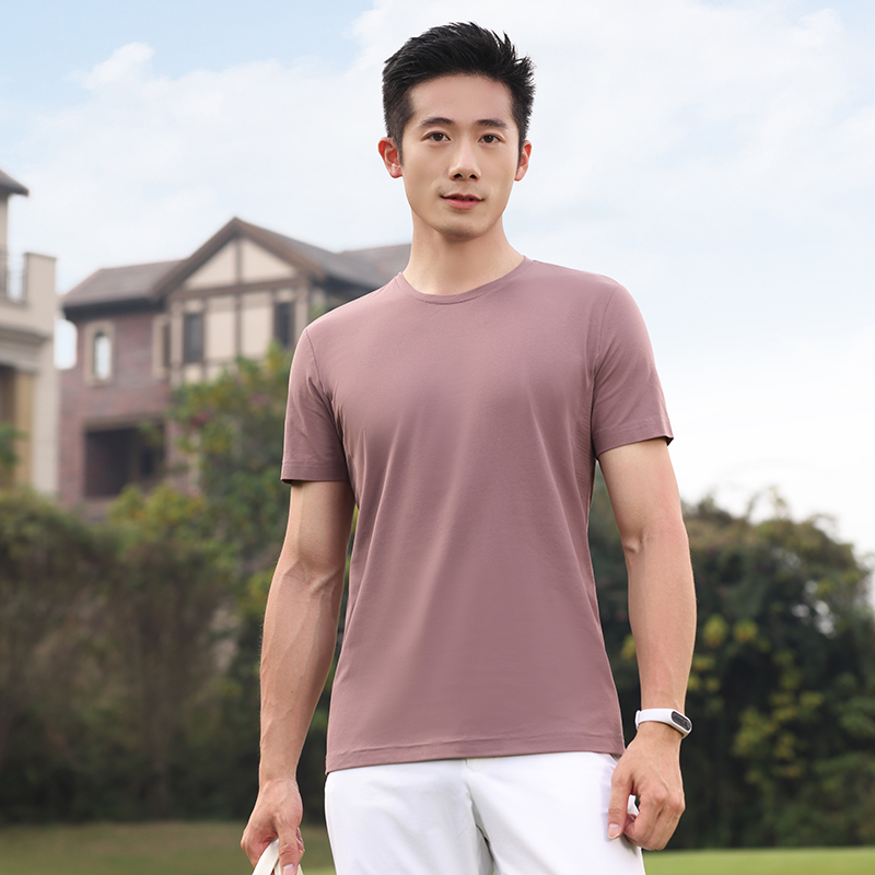 HT042-196 Sunny Golf light‑cloud fibre crew‑neck T‑shirt (universal fit)