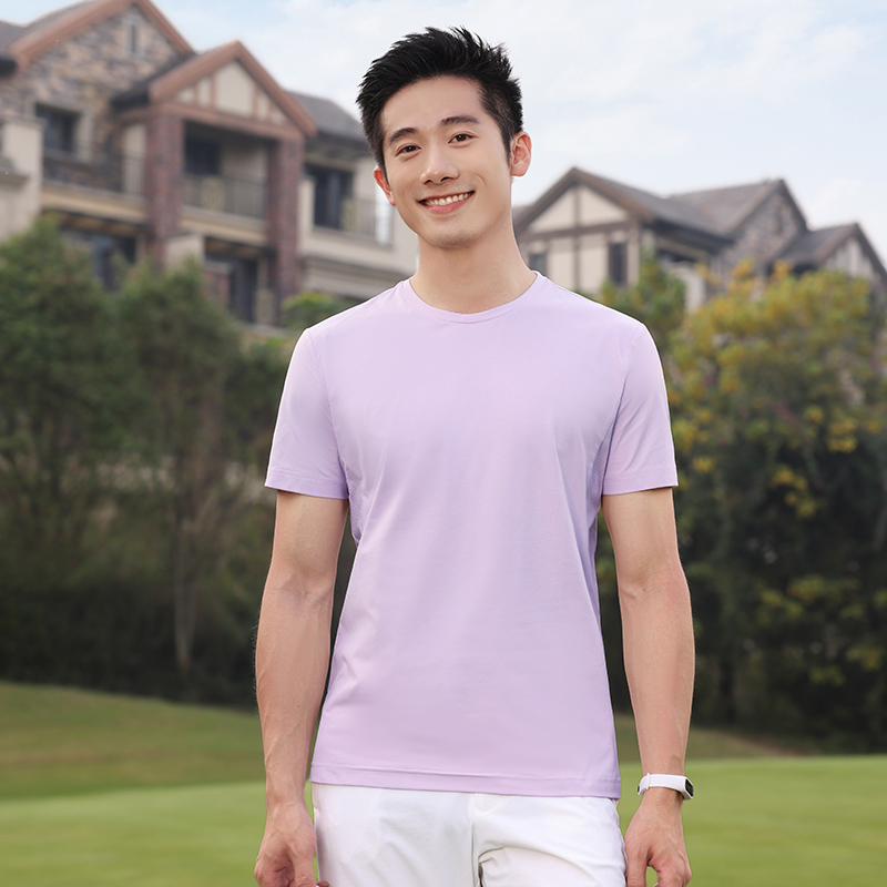 HT042-196 Sunny Golf light‑cloud fibre crew‑neck T‑shirt (universal fit)