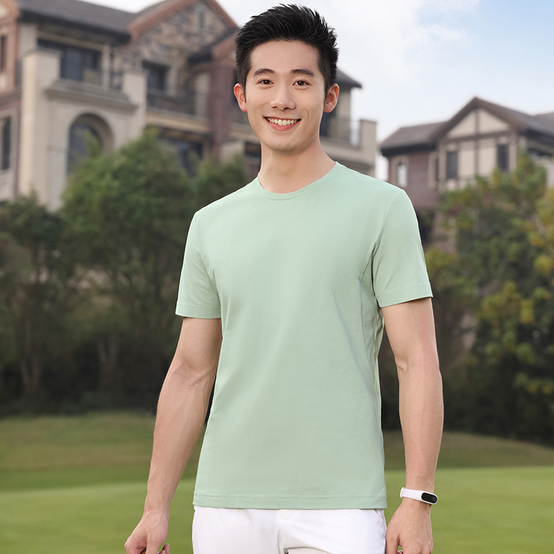 HT042-196 Sunny Golf light‑cloud fibre crew‑neck T‑shirt (universal fit)