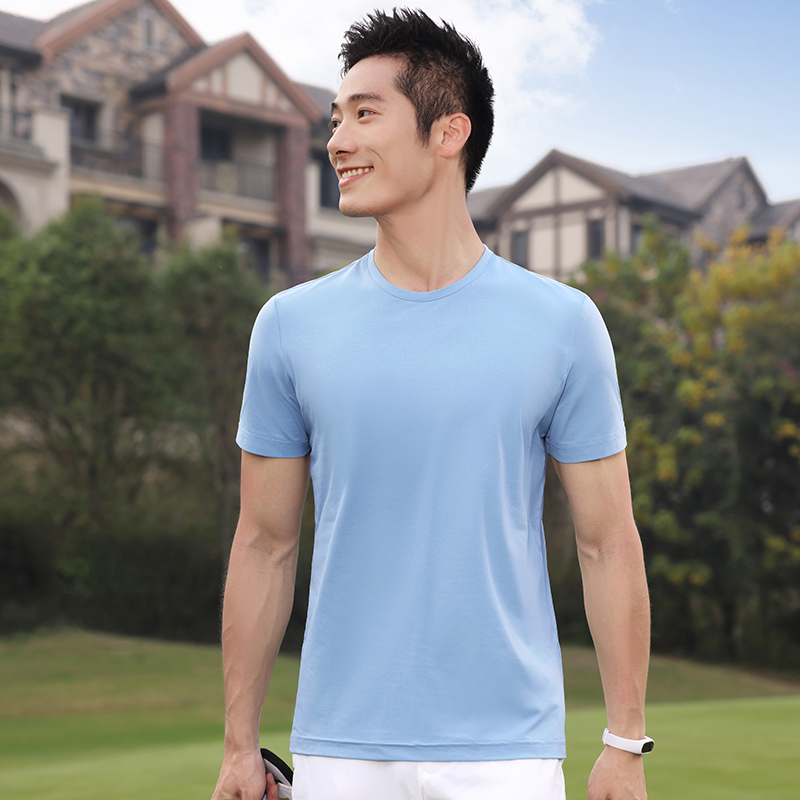 HT042-196 Sunny Golf light‑cloud fibre crew‑neck T‑shirt (universal fit)