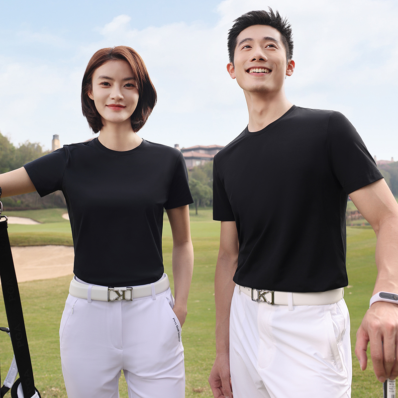 HT042-196 Sunny Golf light‑cloud fibre crew‑neck T‑shirt (universal fit)
